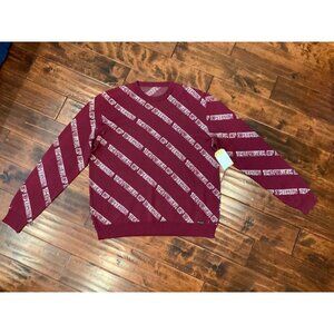 BALENCIAGA Power Of Dreams Mens Maroon Wool Long Sleeve Crewneck Sweater, Size M